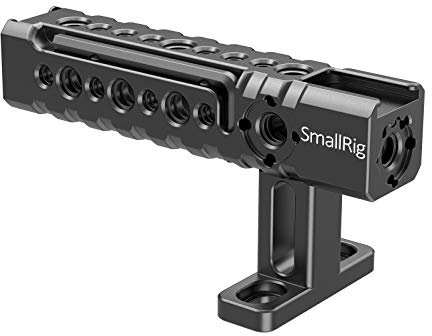 SMALLRIG Screw Top Handle with Handgrip Back and Forward Adjustable, with Built-in Shoe Mounts for LED Light, Microphone, Monitor Mount - 1984