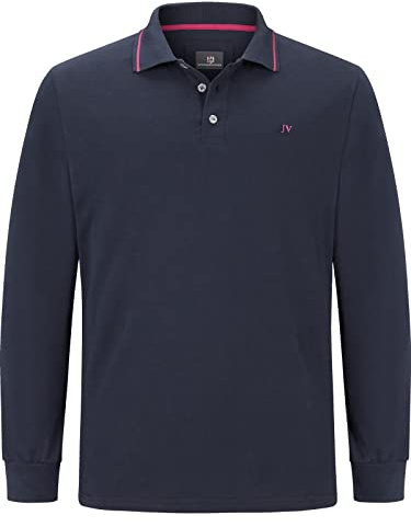 Jan Vanderstorm Herren Langarm-Poloshirt Ellis | | aus 100% Baumwolle | Longsleeve mit Polokragen | gerade geschnitten | große Größen in Gr. L-7XL