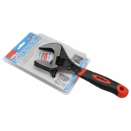 Hilka Tools 18158254 Dual Function Large Pipe and Adjustable Wrench, Silver