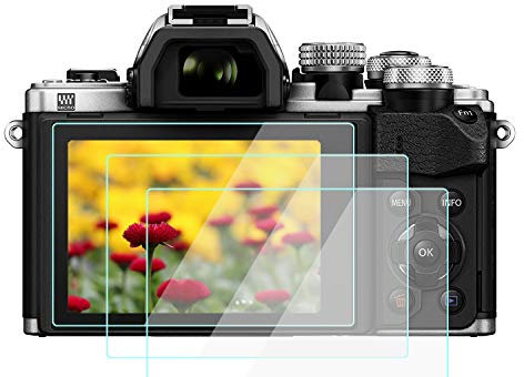 em10 mark iv Displayschutzfolie für Olympus E-M10 MK III IV, EM5 MKII, E-PL9 E-PL8 E-PL7 [3 Stück], Komet Displayschutzfolie aus gehärtetem Glas