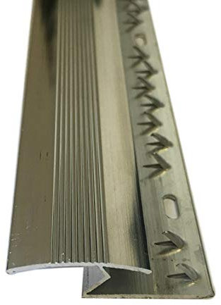 Flooring Direct Metal Z Edge Door Bar Trim Carpet to Laminate (2700mm, Silver)