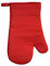 Fackelmann 683378 Gant de cuisine aluminisé, gant de cuisine, gant, gant protecteur de chaleur, Coton, Aluminium, Gris, Rouge, 18,5 x 28,5 cm