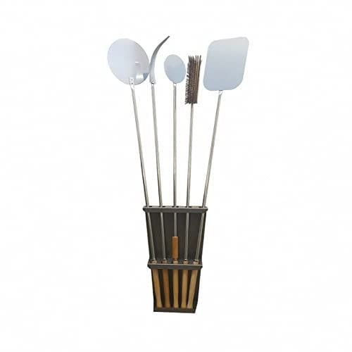 768.00 – Soporte para palas de 5 plazas de suelo para pizza para horno de leña portapal 40 x 30 x 60 (al.)