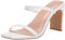 The Drop Avery Sandales À Talons Hauts et Bout Carré, Heeled Sandal Femme, Blanc, 43 EU