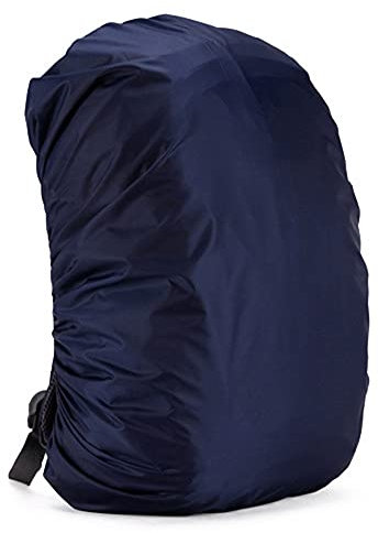 Silfrae Wasserdichte Rucksackabdeckung Rucksack Regenschutz 30L-100L für Reisen Klettern Wandern (Marineblau, 70L-80L)