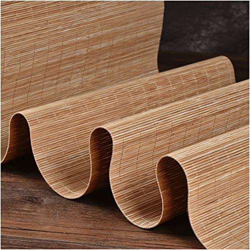 MMQGQ Einfache Bambus-Tischläufer, Natürliche Handgewebte Teenmatte, Rutschfestes Tischsat Für Die Hausküche Couchtisch, Wärmedämmung/Waschbar, Freier Schnitt(Size:40×180cm)