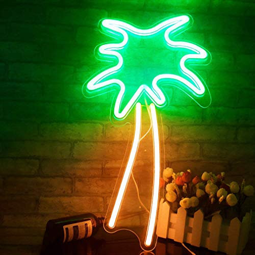 Palme Neonlicht LED Schild USB Beleuchtung Leuchtreklame Reklame Licht, Kunst Neonlichter Bar Party Wand Dekoration Weihnachten Geburtstag Wohnzimmer Kindergeschenk dekorative Wandbeleuchtung