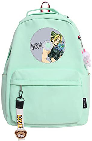 jiminhope Jungen Mädchen Anime JoJo's Bizarre Adventure Stone Ocean Rucksack Mehrzweck Schultasche Daypack Bookbag Laptop Schultasche 29 cm * 14 cm * 41 cm