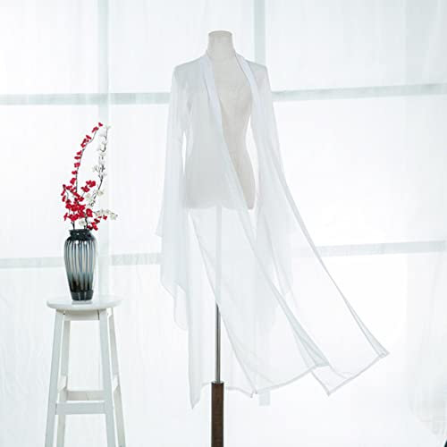 JIMINISO Fée Hanfu Manteau Adulte en Mousseline de Soie Cardigan Danse Folklorique Chinoise Chemise à Manches Longues Costume de Danse Classique Tenue de scène