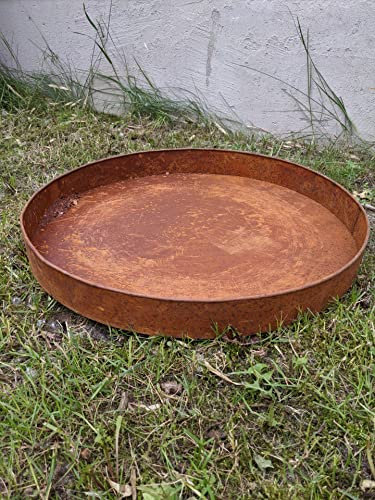 Garten Pflanzschale, Feuerschale Rost runden, echt gerostet, kein Lack 029054-1 (D40 H8cm)