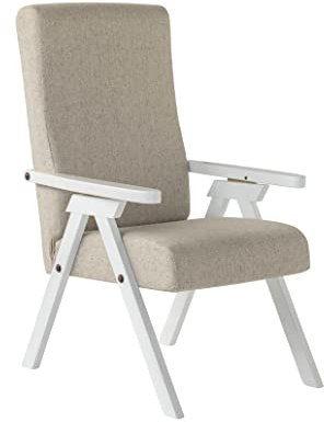 Poltrona legno FIAMMETTA ESSEGI SRL Relax reclinabile LACCATO Bianco tessuto Corda Sfoderabile