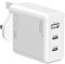 65W Charger Plug For Motorola Moto Edge 50 Neo Pro Fusion/Edge 40 Neo Pro/Edge 30 Neo Fusion Pro Dual PD GaN Wall Charger with USB A USB C Warp Dash Fast Charging USB Wall Power Adapter