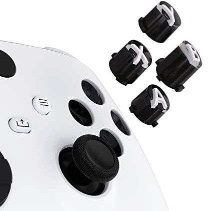 eXtremeRate Tasti ABXY Ricambio per Xbox Series X S Controller,Tricolore Pulsanti Frontali A B X Y per Xbox One S X/Elite V1/Elite Series 2 Controller-Bianco&Nero