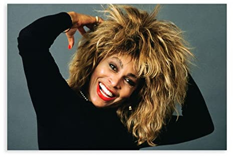 FUKITT Rock Singer Tina Turner Classic Poster Canvas Poster Bedroom Decor Sports Landscape Office Room Decor Gift Unframe-style 08x12inch(20x30cm)