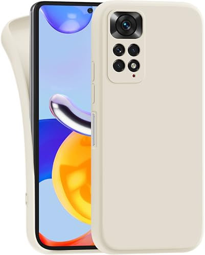 MyGadget Hülle für Xiaomi Redmi Note 11 | Note 11s - robuste Silikon Schutzhülle TPU Case Slim Silikonhülle - Back Cover Kratzfest Handyhülle - Matt Beige