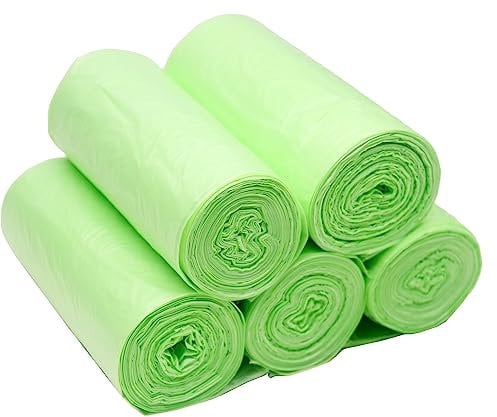 ZHEZHE 120 Bolsas de Basura Pequeñas de 6 L/1.2 Galones, Recicladas, Resistentes, Degradables para Alimentos