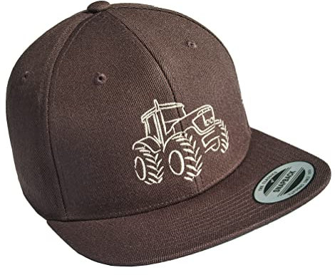 (A) Traktor Mütze für Männer und Frauen | Trecker Cap Damen & Herren | Landwirt Arbeitskleidung | Bauer Kappe (Braun - One Size)