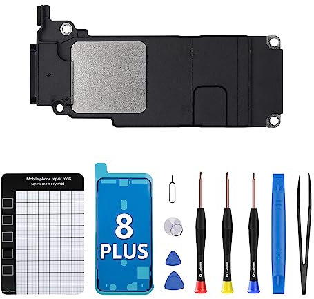 CYKJGS for iPhone 8 Plus Loud Speaker Replacement OEM Loudspeaker Part Audio Performance Buzzer Ringer Module Sound Flex Cable Assembly Repair Tools Kit Incl. Waterproof Sticker A1864 A1897 A1898