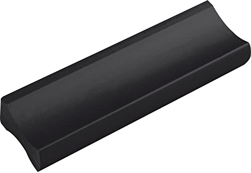ALLES IM GRIFF Möbelgriff Alto LA 32mm - flacher Schubladengriff Breite 58mm - ideal Schubladen, Aluminium schwarz matt