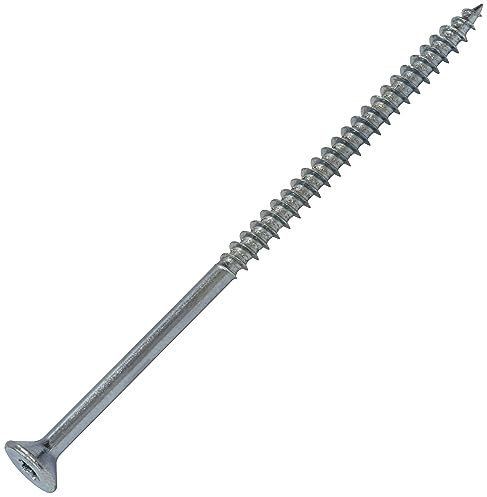AERZETIX - C68258 - Lot de 25 Vis autotaraudeuses pour bois à tête fraisee Ø5x100 mm à empreinte étoile TX - en acier zingué - à filetage partiel