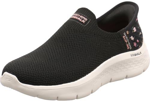 Skechers Slip-Ins: GO Walk Flex - Sunset Rose 124822-BKPK, Women Sneakers, Black, 38 EU