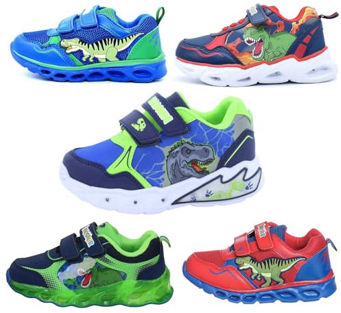 Dinosaurier Schuhe T-Rex mit Lichtern 24-32, Kornblumenblau, 31 EU
