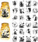 CREATCABIN 24 Stück Feen-Silhouetten,Einmachglas-Dekor,Engel,Laterne,Laserausschnitte,Ornamente,Pilz,Schmetterling,Sammelalbum Für Milchglas,Wand,Fenster,Autos,Schwarz,10x9cm(Ohne Aufkleber)