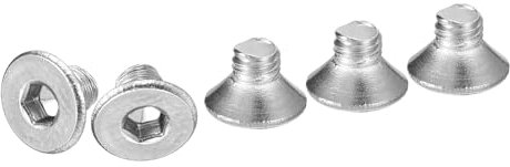 DTGN Vis à Tête Cylindrique à Embase Hexagonale M3-0.5 x 4mm, Lot de 50 Vis à Tête Plate en Acier Inoxydable 304, Filetage Complet, Boulons Fraisés.