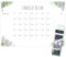 Primus Print - Wunsch Kalender - personalisierter Wandkalender - Abwaschbarer Familienplaner aus Acryl (Floral Fineline)