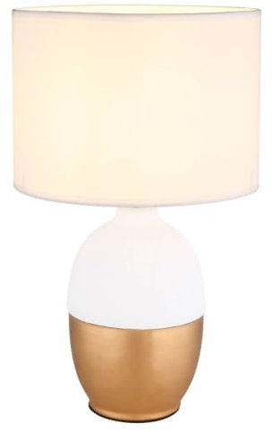 GLOBO 21627W VALENTINO Tischleuchte Keramik weiß, 1x E14