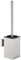 Toilet Brush and Holder, NSCMQSL Toilet Bowel Brush for Cleaning with Stainless Steel Handle,Space Saving for Storage Toilet Brush Wall Mount Square(Brushed Silver)