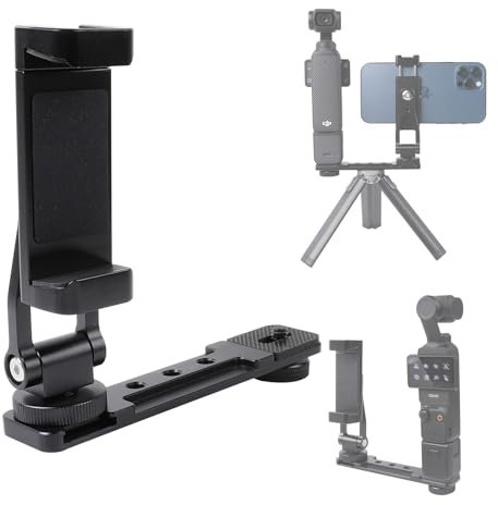 Leenconghui Handyhalterung aus Aluminiumlegierung für DJI Pocket 3, Handyhalterung, Stativadapter, Handy-Clip, Erweiterungszubehör mit 6,35 mm Gewindeloch für DJI Osmo Pocket 3