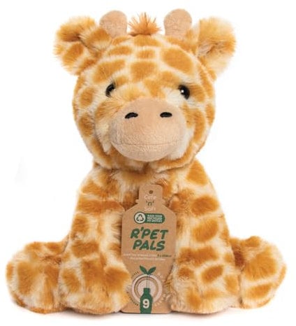 L & P Home & Gifts Lesser & Pavey Rpet Pals Gina sitzender Giraffen-Teddy für Kinder, aus recycelten Flaschen, Stofftiere, ideal als Geburtstags- oder Baby-Geschenk