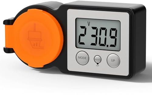 GreenSun Stromzähler für Steckdose Outdoor Stromverbrauchsmesser Strommessgerät Steckdose Stromzähler Steckdose Stromzähler Energiekostenmessgerät Outdoor Steckdose Strommessgerät