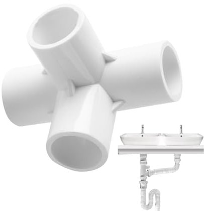 Raccordo per tubi in PVC, tubo dell'acqua in PVC, raccordo a T a 3 vie, in PVC, raccordo per tubi in PVC, raccordi in PVC a 3/4/5 vie, raccordi per tubi, adattatori, connettori per tubi in PVC