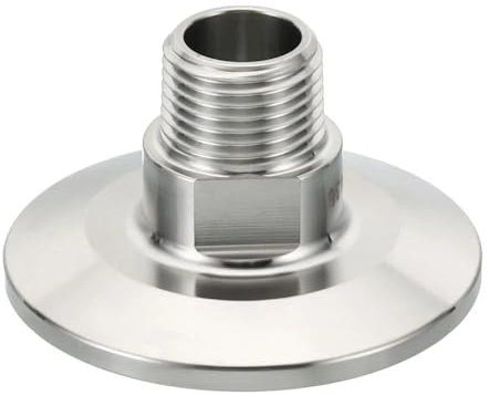 1,5 Sanitär Tri Clamp x 1/4'' 1/2 3/4'' 1'' NPT Außengewinde Adapter Edelstahl 304 316(SS304,1/2)
