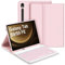 Bettdow Funda con Teclado para Samsung Galaxy Tab S10 FE 10,9 2025, Desmontable Español Ñ Teclado con Funda para Galaxy Tab S10 FE/Tab S9 FE 10,9 Pulgadas/Tab S9 11 Pulgadas, Rosa