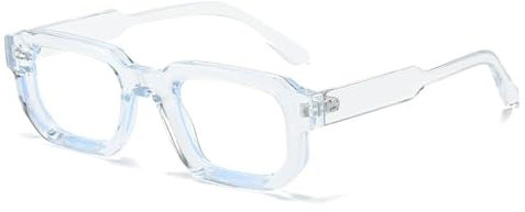 YAMEIZE Rectangulaire Lunettes Anti Lumiere Bleue - Femme Homme Transparente Lunettes Gaming Lunettes (Clair Clair)