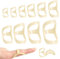FOSDICK 10 Stück Fingerschutz Ovale, Fingerschiene Kunststoff, Finger Schiene, Fingerglätter Klammer, Schiene Finger für Arthritis, Mallet-Finger Splint für Fingergelenkschutz(10 Größen, 4-13)