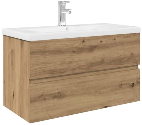 vidaXL Waschbeckenunterschrank mit Einbaubecken und Wasserhahn