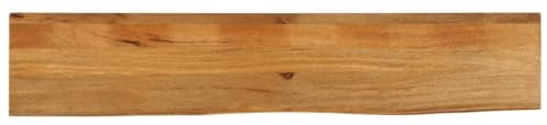 Myheimly Tischplatte, Holzplatte mit Baumkante, Massivholzplatte für Esstisch Couchtisch, Ersatztischplatte, Eiche,massives Mangoholz,140 x 40 x 2.5 cm