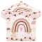 Boho Regenbogen Servietten, 40 Stück 33x33cm Servietten Taufe Deko Rosa Party Servietten, Boho Papierservietten Taufe Tischdeko Party Servietten Kommunion für Taufdeko Mädchen