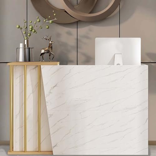 XNKLPY Empfangstresen Multifunktionaler Empfangstheke Salon Kosmetikstudio Reception Desk Tresen Kassentisch Messetheke BüRotheke Rezeption Tisch RezeptionsmöBe(Size:100CM,Color:b)