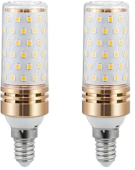 HUAMu E14 LED Warmweiß 3000K 9W, 900LM, Nicht Dimmbar, Ersetzt 90W Halogenlampe, 360-Grad-Licht, Stabform Cornlampe, AC 230V, Maiskolben LED für Deckenlampe, 2er-Pack