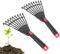 2 Pezzo Rastrello per Foglie con Manico, Rastrello per Foglie Piccolo, Rastrello Piccolo da Giardino, Rastrelli per Foglie, Giardinaggio, Lavorazione del Terreno, Terreno Sciolto