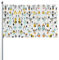 Niedliche Cartoon-Tier-Alphabet-Flagge, bedruckt, 90 x 152 cm, Outdoor-Flagge, Garten, Terrasse, Innenbereich, Heimdekoration, alle Jahreszeiten