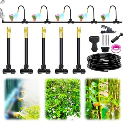 Garden Watering System, 2025 New Irrigation System, Watering Systems for Outdoor Plants, Garden Watering System Adjustable Bendable Nozzle (5m)
