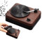 Tocadiscos de vinilo de madera de estilo retro con ranuras para tarjetas 5.0, Aux y Tf, 2 altavoces integrados
