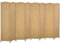 HOMCOM Paravent 8-teilig 320 x 170 cm Raumteiler Trennwand aus Bambus, Faltbar Stellwand Raumtrenner Sichtschutz für Wohnzimmer Natur