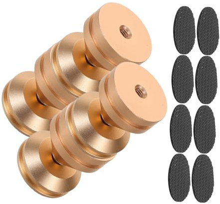 SHINEOFI 4sets Speaker Shock Pads Vibration Damping Pads for Audio Equipment Isolation Feet Speaker Spikes